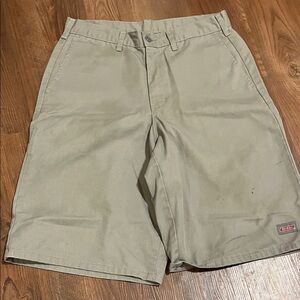 Dickies Men's Khaki Flat Front Shorts